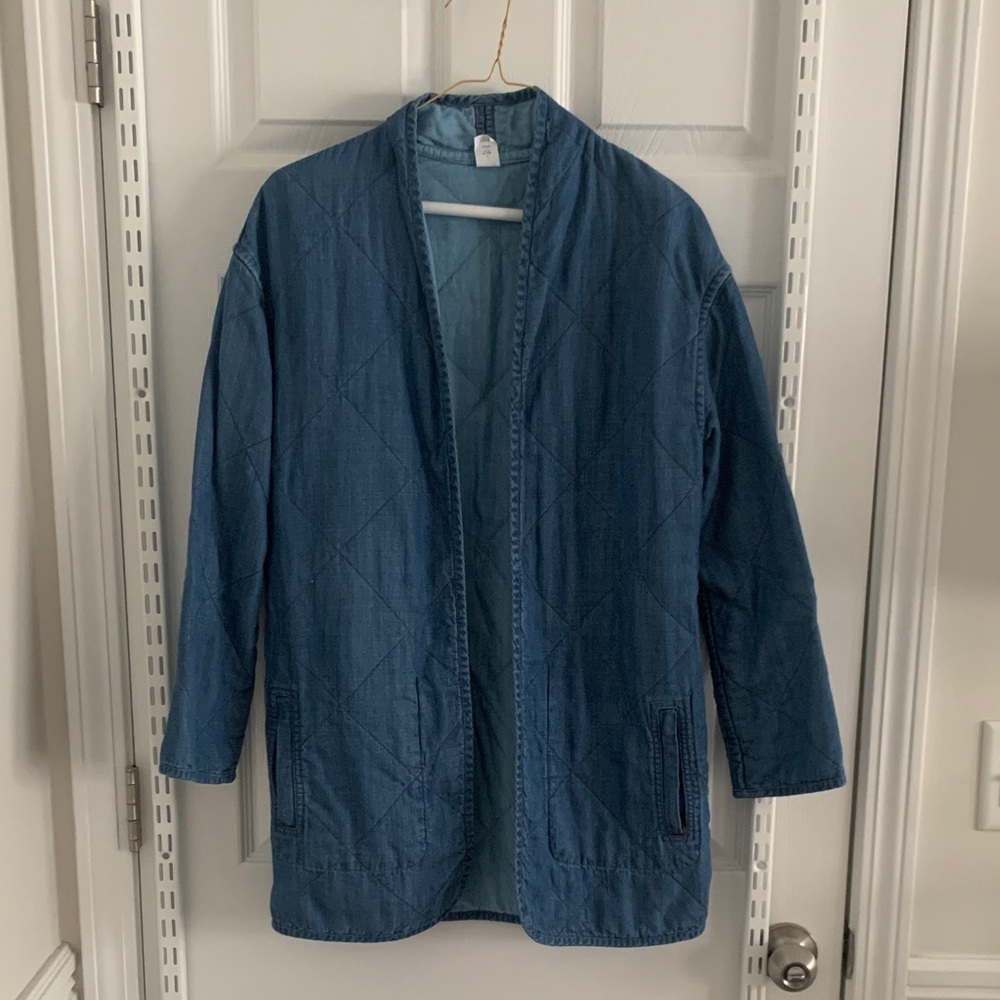 Marine Layer Light Blue Quilted Jacket